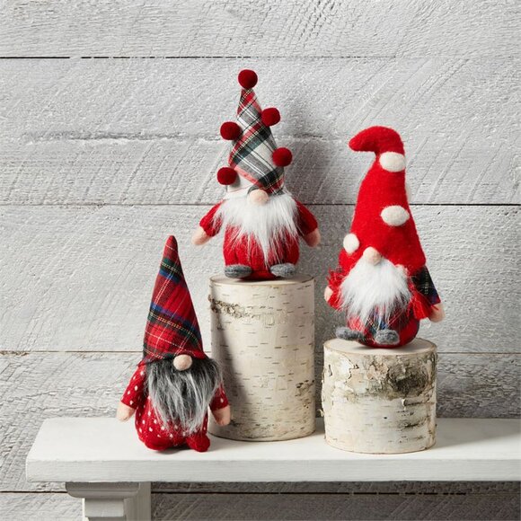 Mud Pie Other - Mud Pie Small Christmas Gnome Sitters/Set of 3/NWT